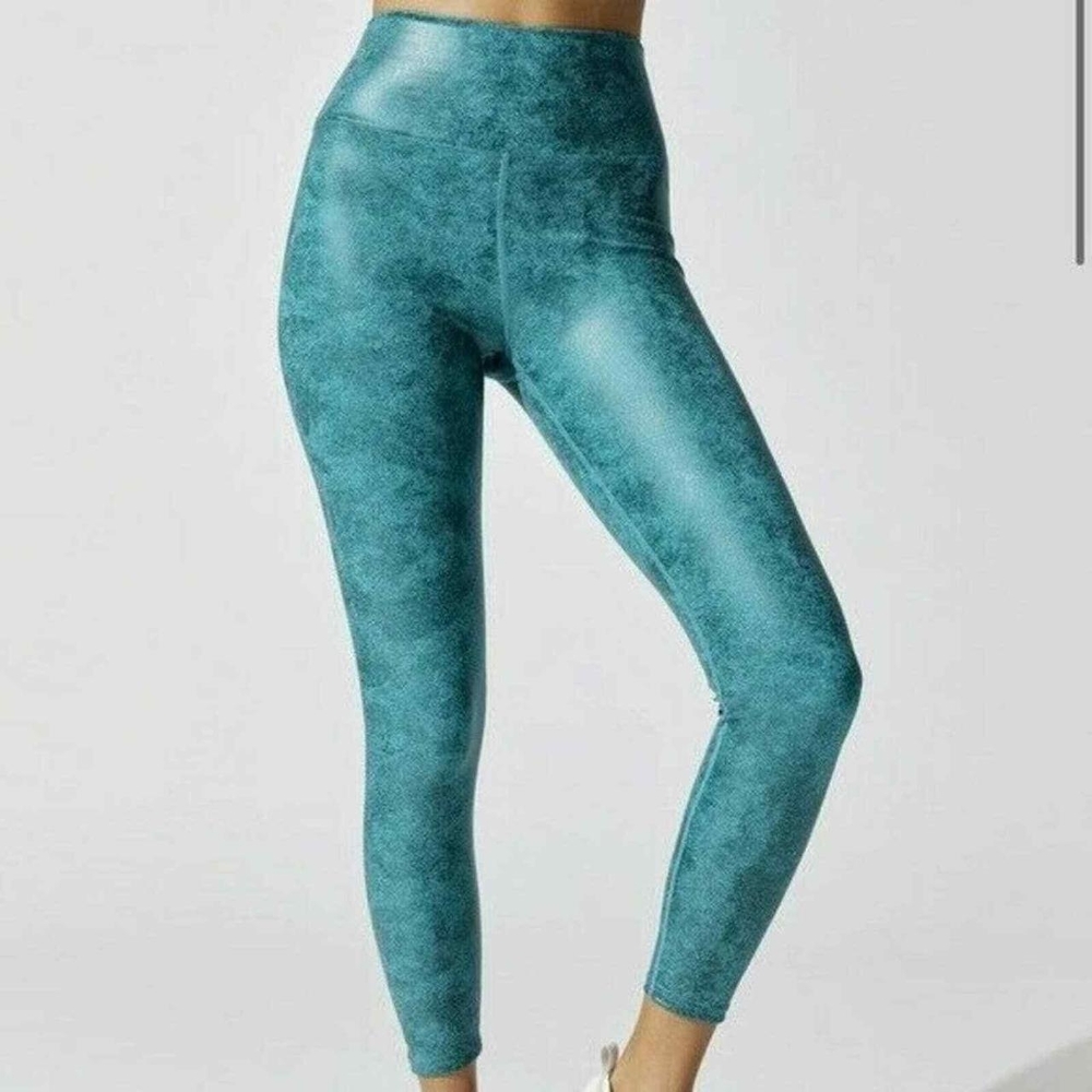 Carbon38 Teal Leggings and Crop Top Set - Picture 5 of 11